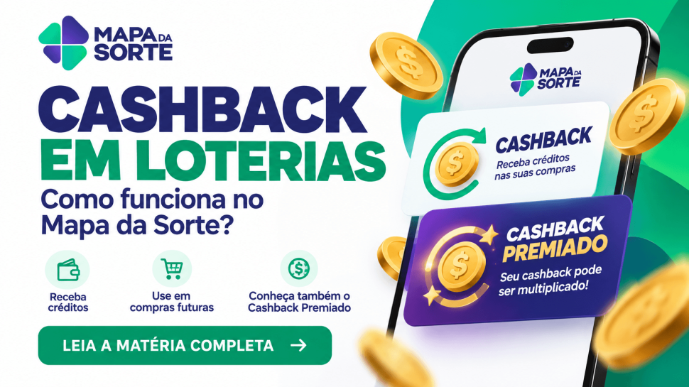 Cashback em loterias: como funciona no Mapa da Sorte?