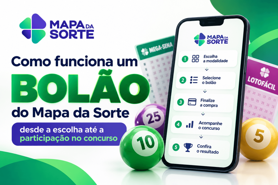 Como funciona um bolão do Mapa da Sorte desde a escolha até a participação no concurso