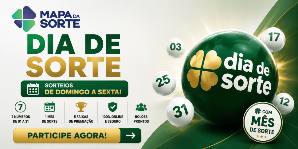 Conheça o Dia de Sorte: a loteria que agora tem sorteios de domingo a sexta-feira