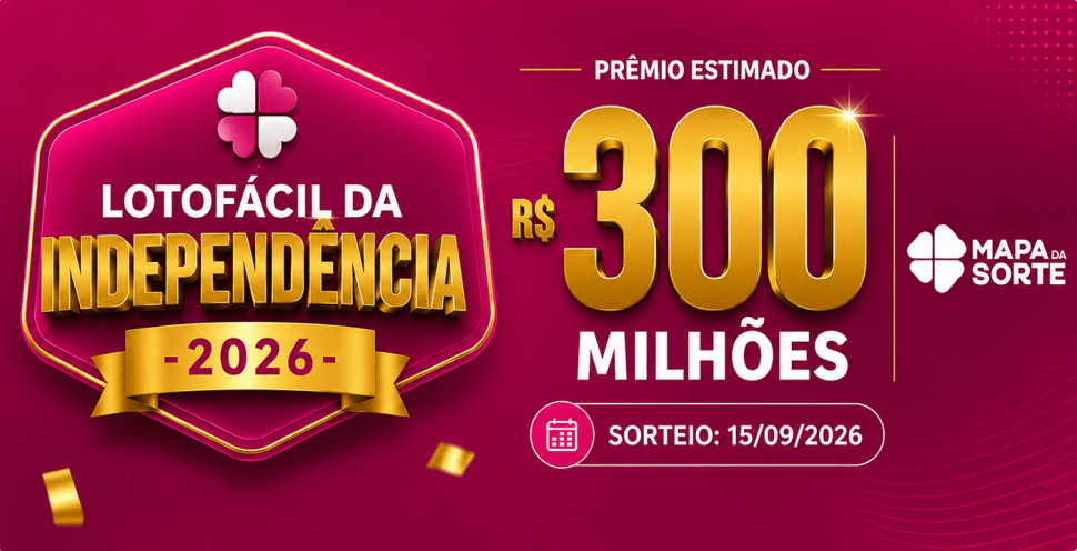 Lotofácil da Independência 2026: confira data, prêmio estimado e tudo o que você precisa saber.