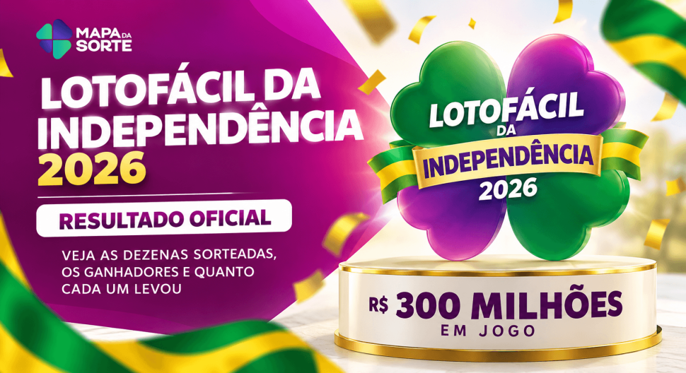 Lotofácil da Independência 2026: veja o resultado, ganhadores e quanto cada um levou