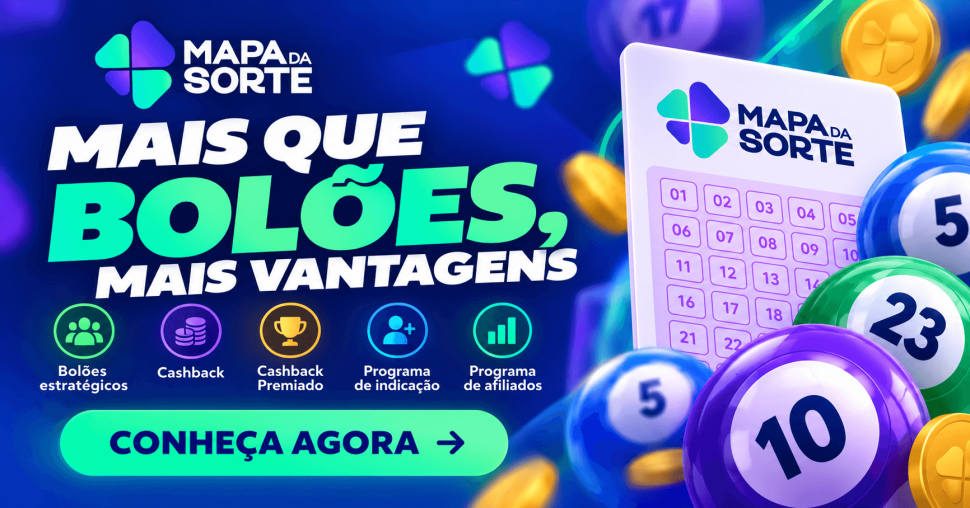 Mapa da Sorte: conheça os bolões estratégicos, cashback e benefícios da plataforma