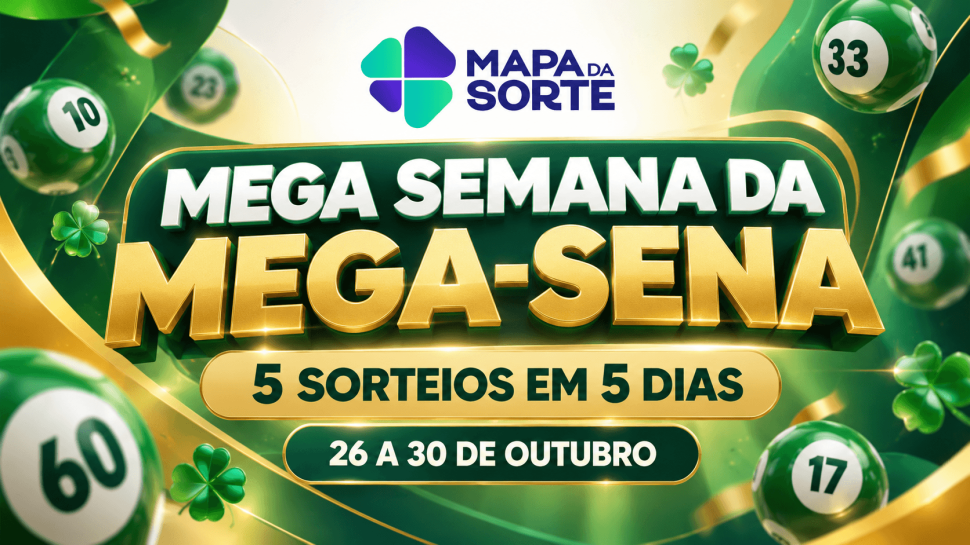 Mega Semana da Mega-Sena 2026: cinco sorteios em cinco dias