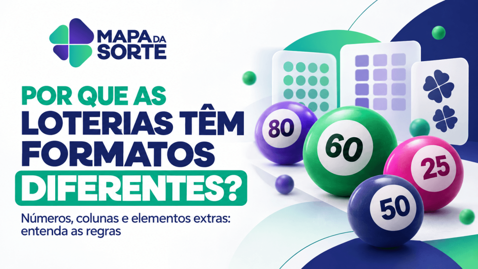 Por que algumas loterias têm números, outras colunas e outras elementos extras?
