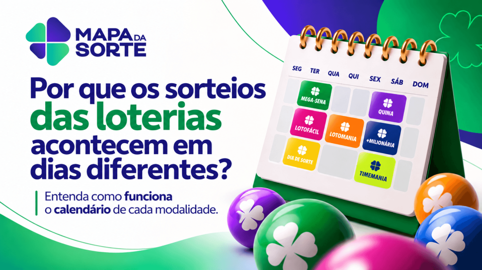 Por que os sorteios das loterias acontecem em dias diferentes? Entenda como funciona o calendário de cada modalidade