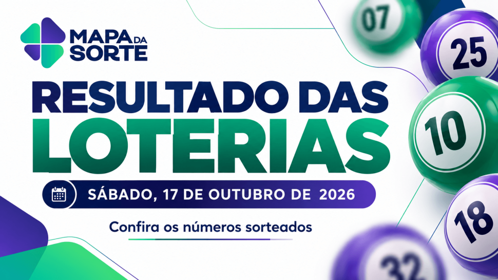 Resultado das Loterias: sexta-feira, 16/10/2026; confira os números sorteados