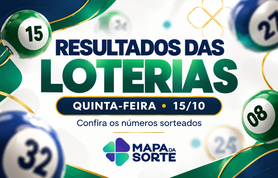 Resultado das loterias de quarta-feira (14/10): confira os números sorteados e os prêmios acumulados