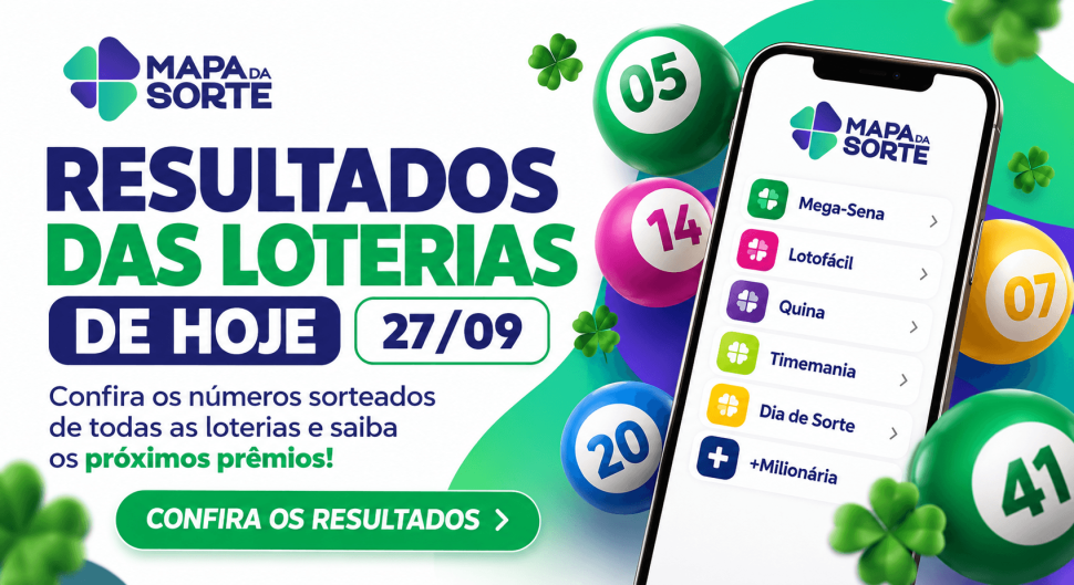 Resultados das Loterias de Hoje: Confira os Números Sorteados neste Domingo (27/09)