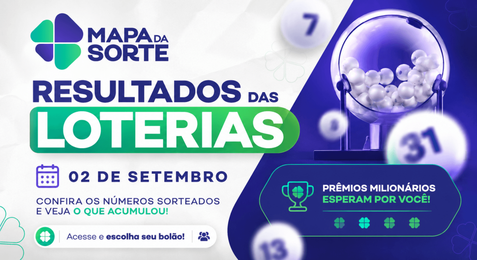 Resultados das loterias de quarta-feira, 2 de setembro: veja o que acumulou