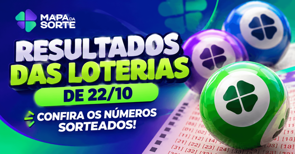 Resultados das loterias de quinta-feira (22/10): confira os números sorteados