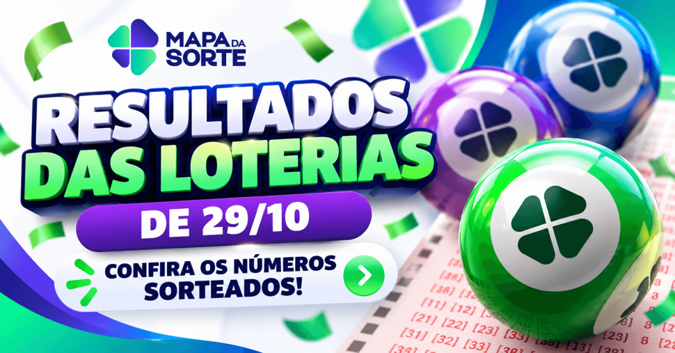Resultados das loterias de quinta-feira (29/10): confira os números sorteados
