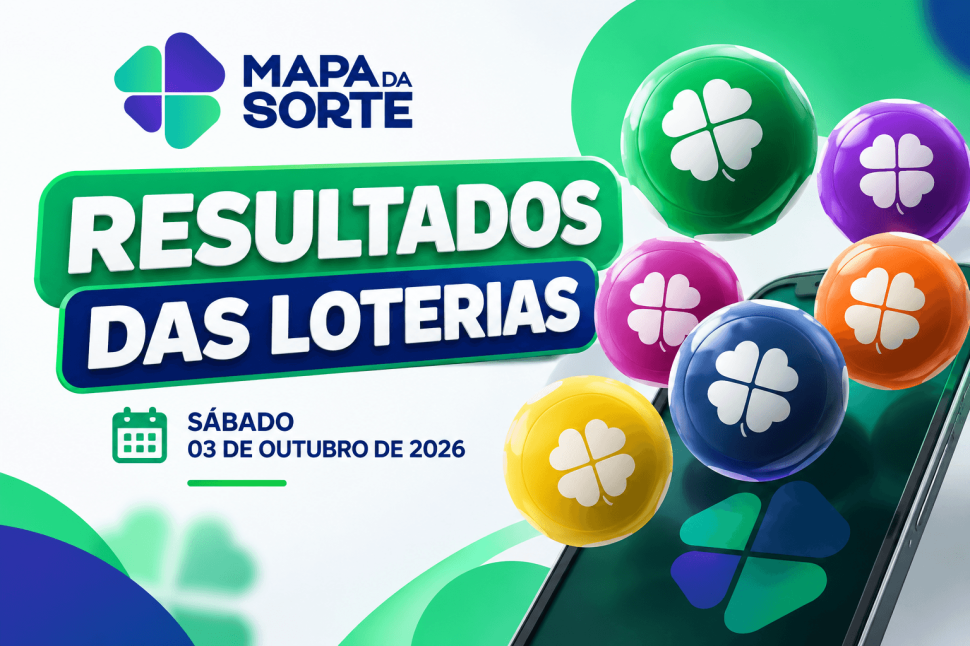 Resultados das loterias de sábado (03/10): Mega-Sena, Lotofácil, Quina e mais