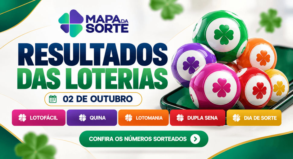 RESULTADOS DAS LOTERIAS DE SEXTA-FEIRA, 2 DE OUTUBRO DE 2026