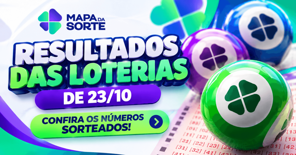 Resultados das loterias de sexta-feira (23/10): confira os números sorteados