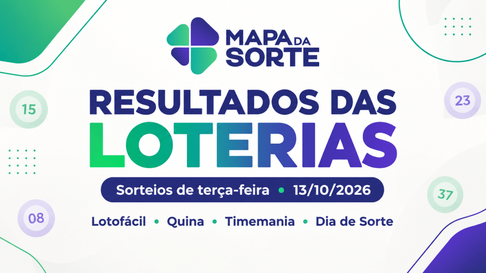 Resultados das Loterias de Terça-feira (13/10/2026): Confira os Números Sorteados